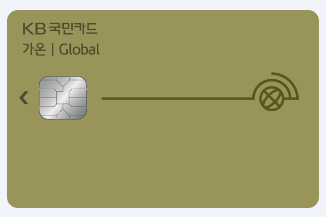 해외 결제 신용카드로 추천하는 국민 가온 글로벌 카드 이미지